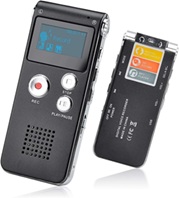 Dictaphone Enregistreur Vocal Numérique 8GO Portable